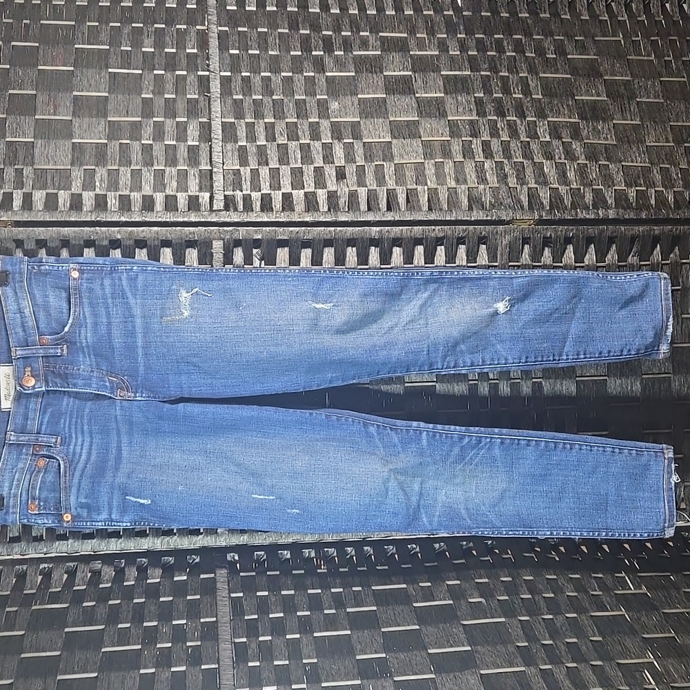 Women’s Madewell 9” High Rise Skinny Distressed Jeans Classic Wash 25tl